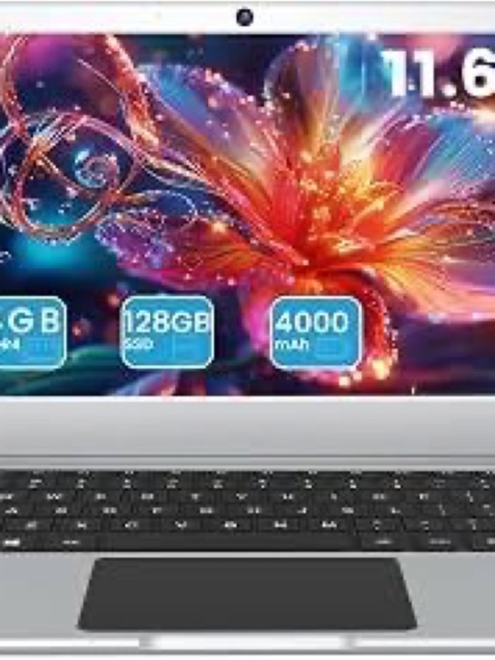 Silver Tablet with Keyboard - 11.6" Portable Touchscreen
